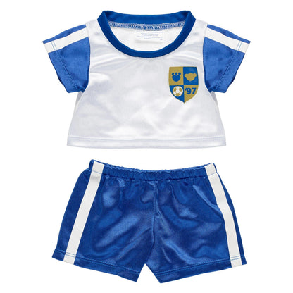Happy Hugs Teddy Bear Blue Soccer Set &amp; Ball | Build-A-Bear® - US 2263