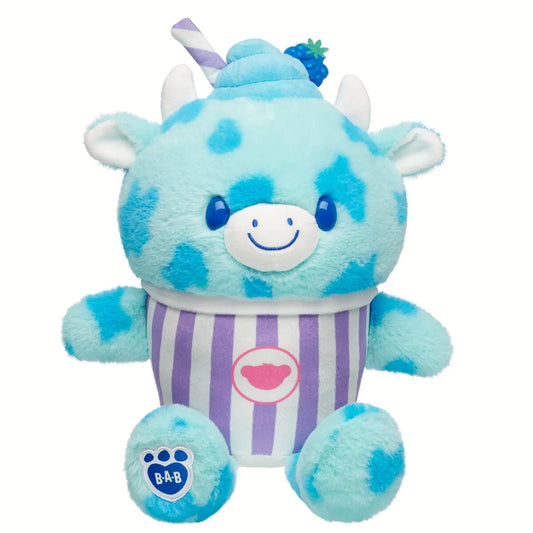 Blue Raspberry Cow Slushie Plushie w/ Carrying Strap | BAB - US 3496