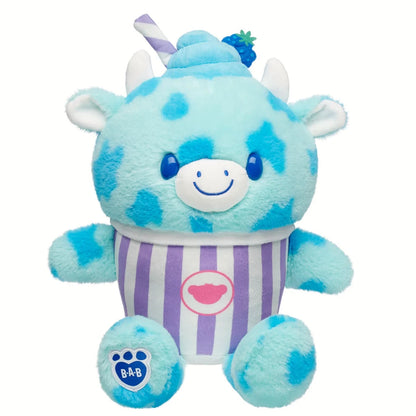 Blue Raspberry Cow Slushie Plushie w/ Lei Necklace | BAB - US 0094