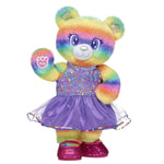 Rainbow Stripes Teddy Bear Leopard Print | Build-A-Bear - US 0797