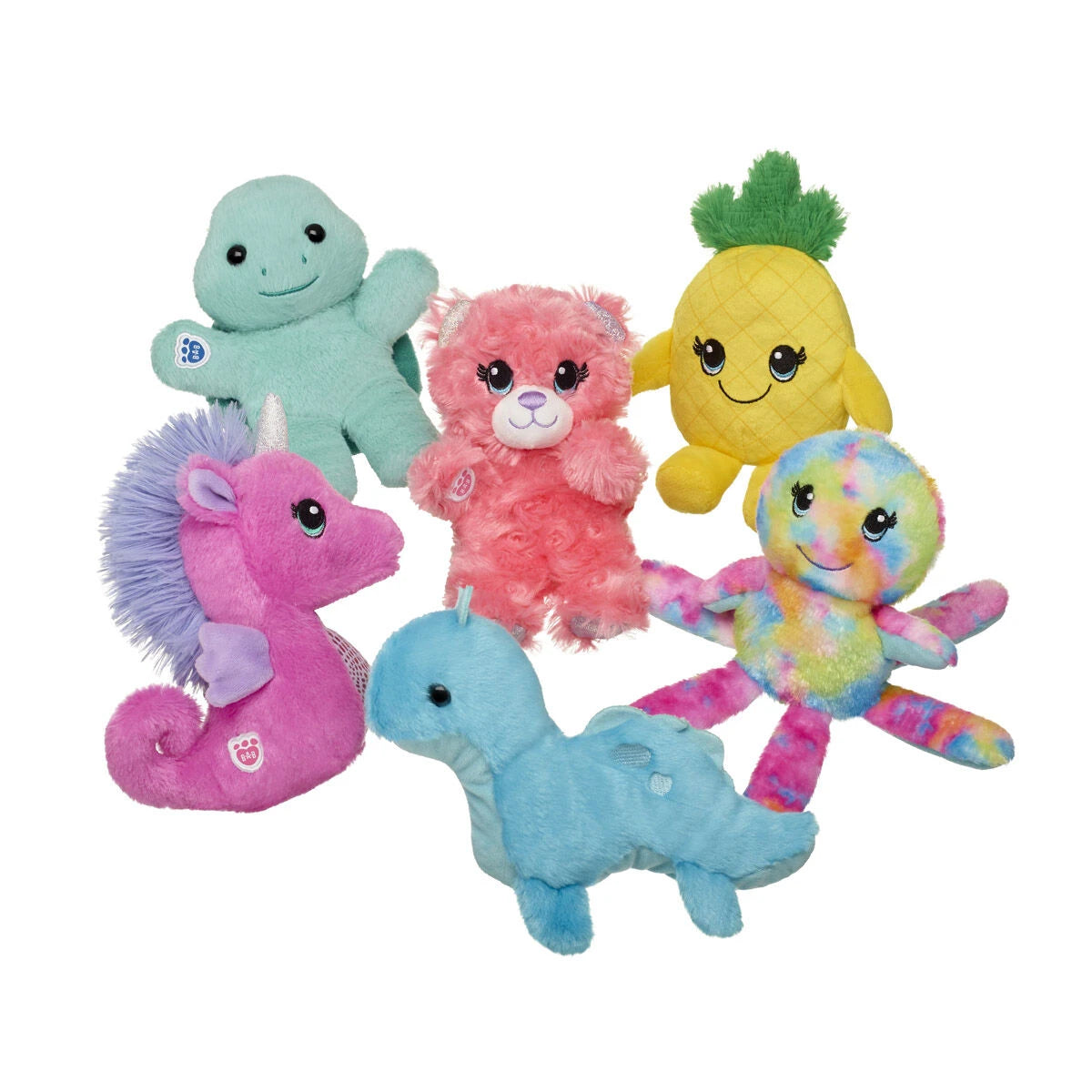 Mini Beans Rainbow Octopus Stuffed Animal - US 4759