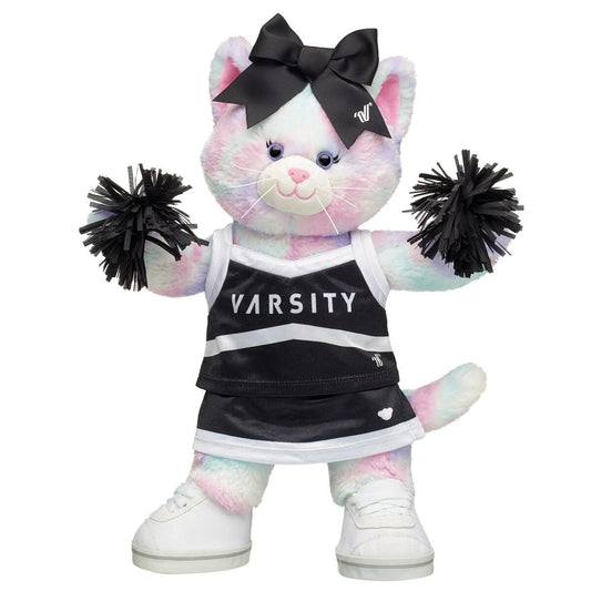 Online-Only Pastel Swirl Kitty Black Cheer Uniform Set | Build-A-Bear® - US 1258