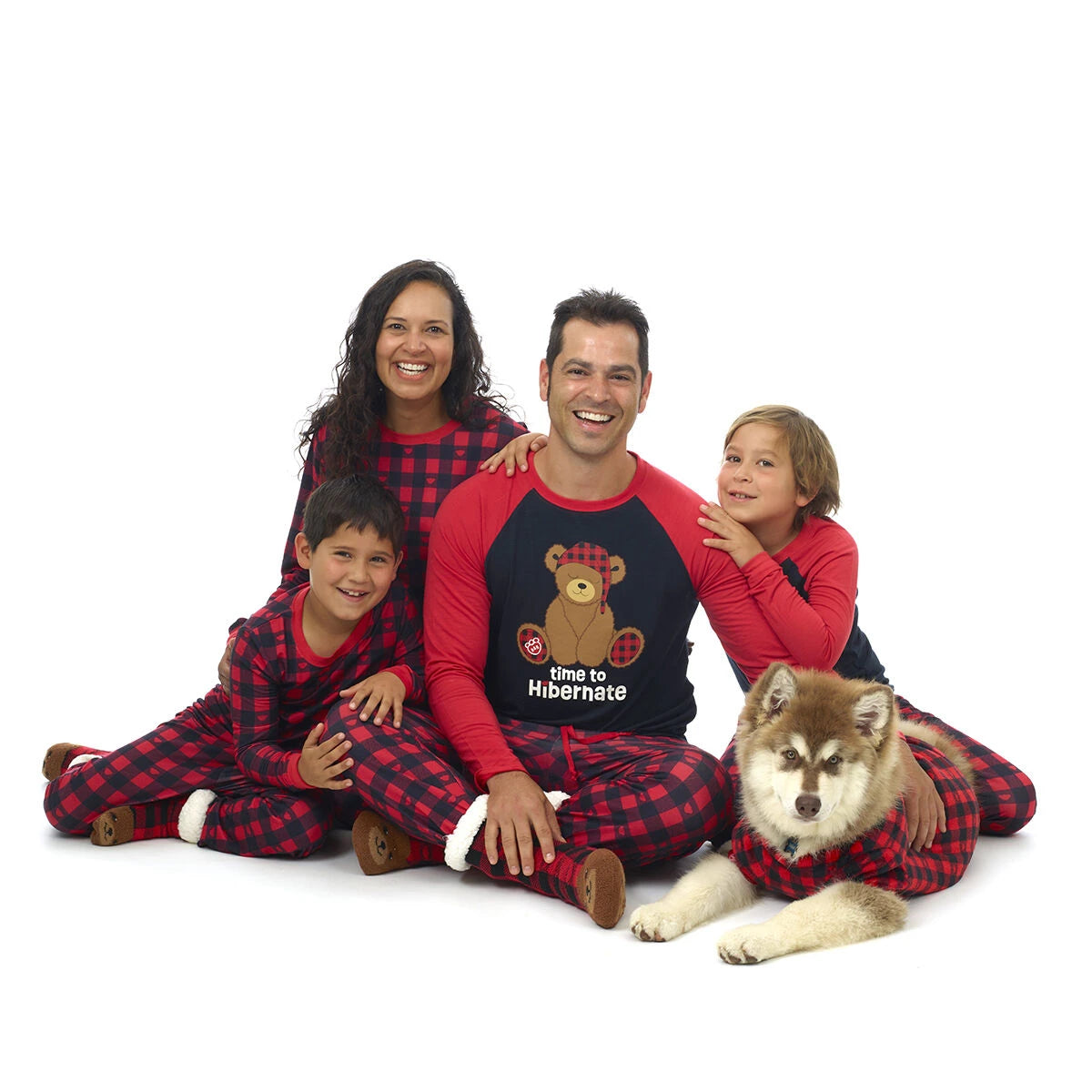 Build-A-Bear Pajama Shop™ Buffalo Check Bear Slipper Socks - Toddler, Youth &amp; Adult - US 5038